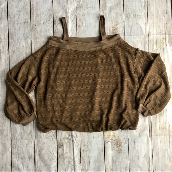 Free People Tops - Free People Knit Cold Shoulder Top NWT